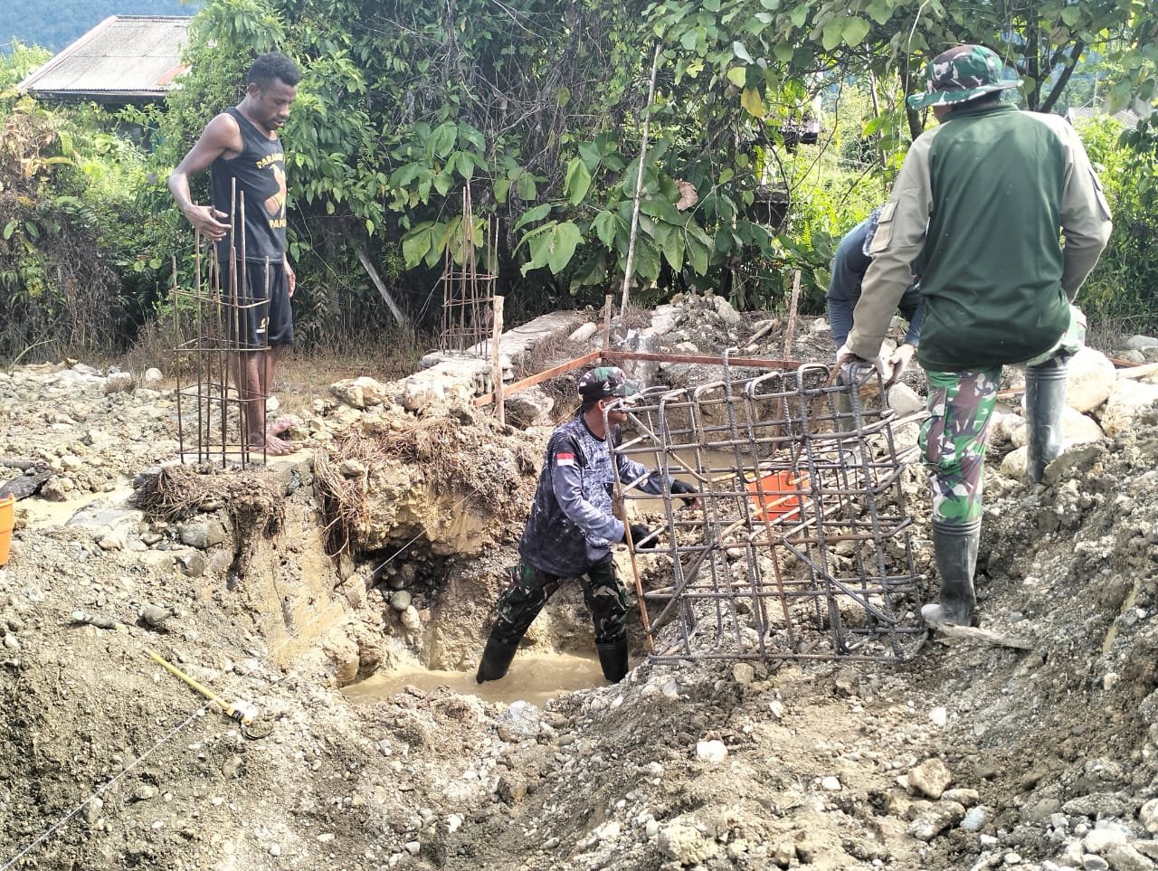 Progres TMMD Reguler Ke-125 Kodim 1705/Nabire: Pembangunan Gereja Talitakum Capai 3 Persen