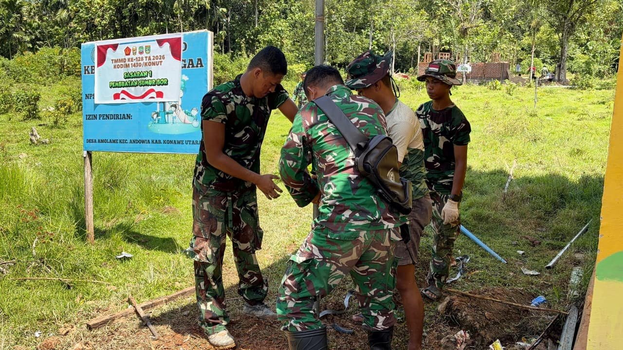 Pembangunan Sumur Bor TMMD ke-128, Harapan Baru bagi Warga Amolame