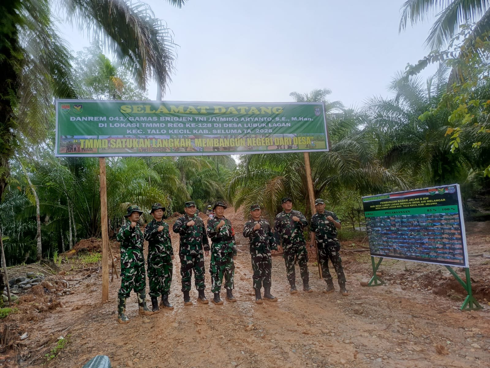 TNI Selesaikan TMMD Ke-128 di Desa Lubuk Lagan dengan Meriah