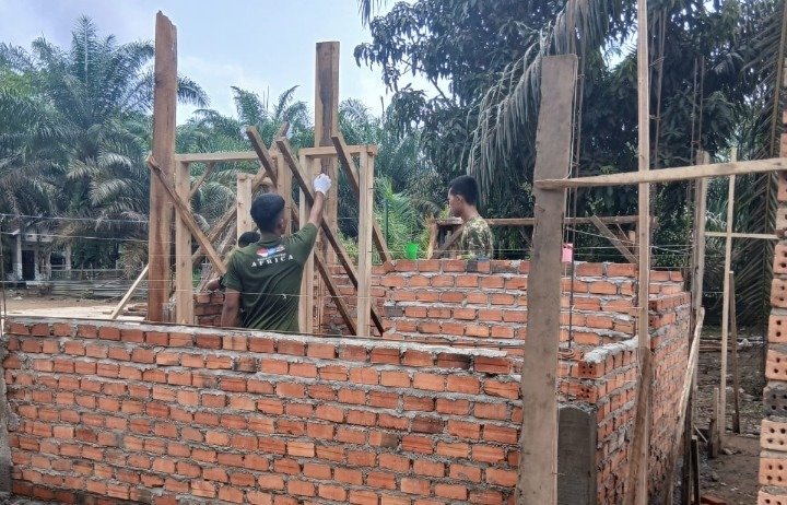 Detail Pembangunan Poskamling, Satgas TMMD Lahat Berikan Perhatian Khusus