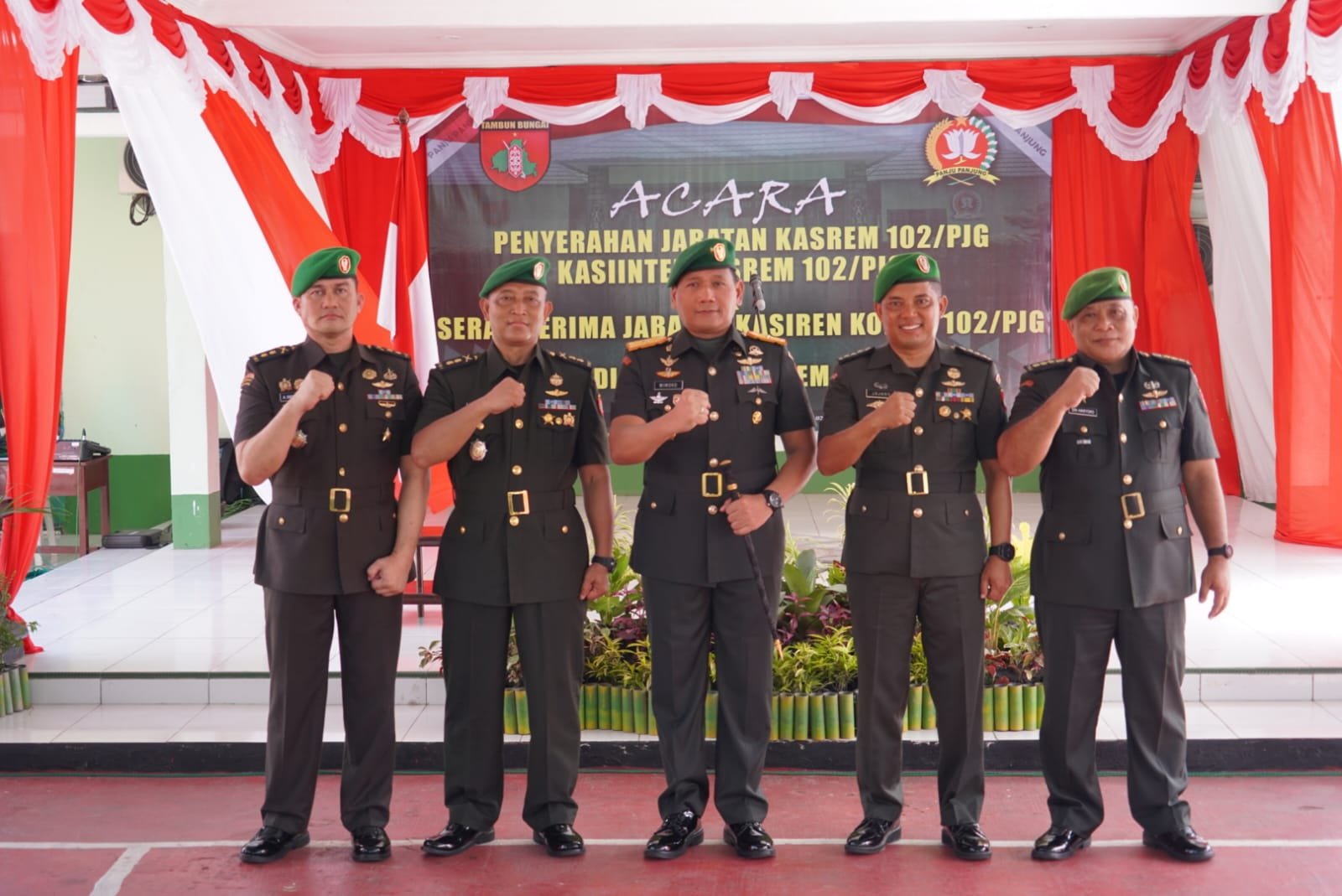 Pimpinan Baru di Korem 102/PJG: Sertijab Kasrem, Kasiintel, dan Kasiren