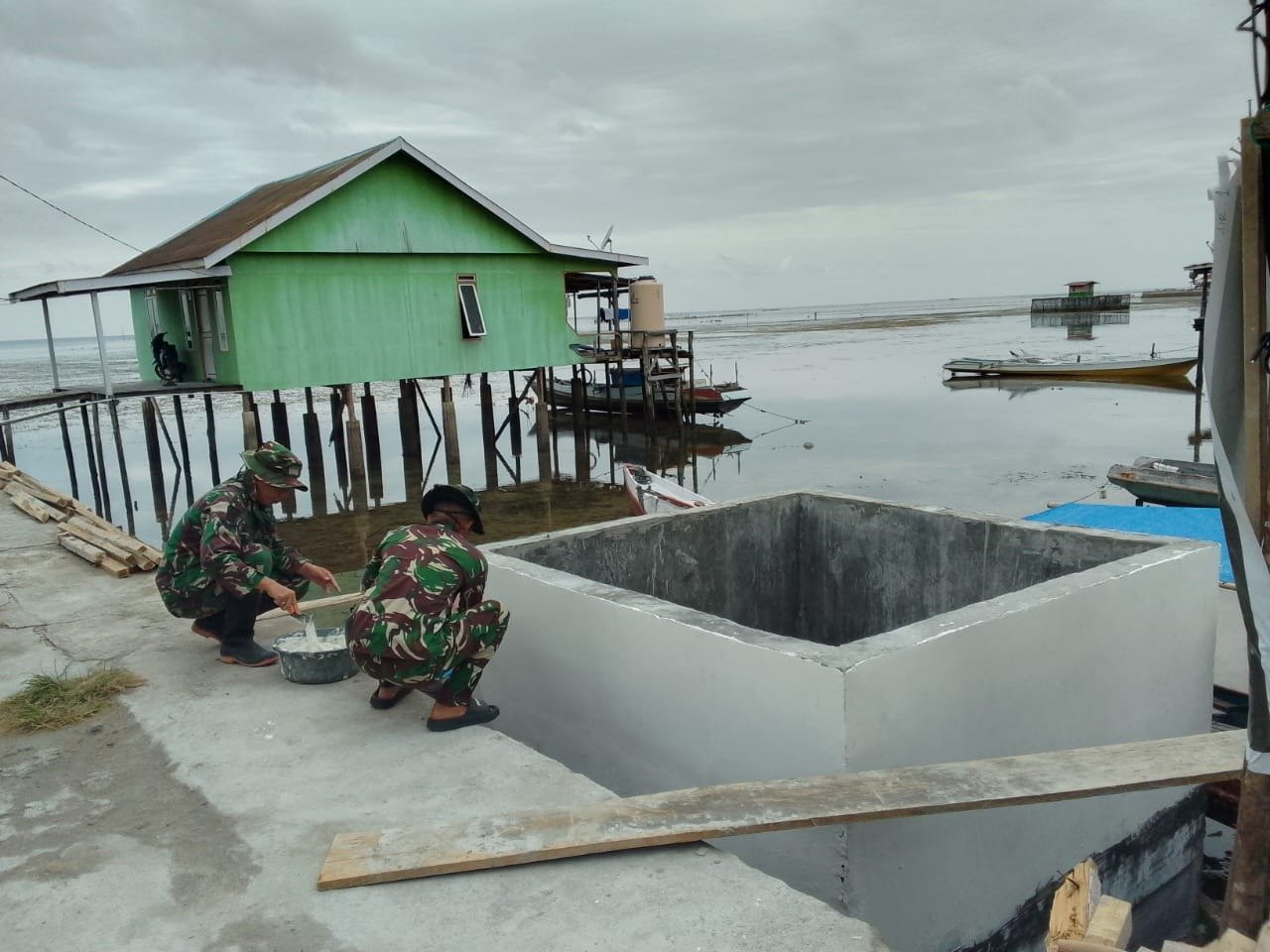 Progres TMMD Ke-129: Pengapusan Bak Penampungan Air di Desa Umbele