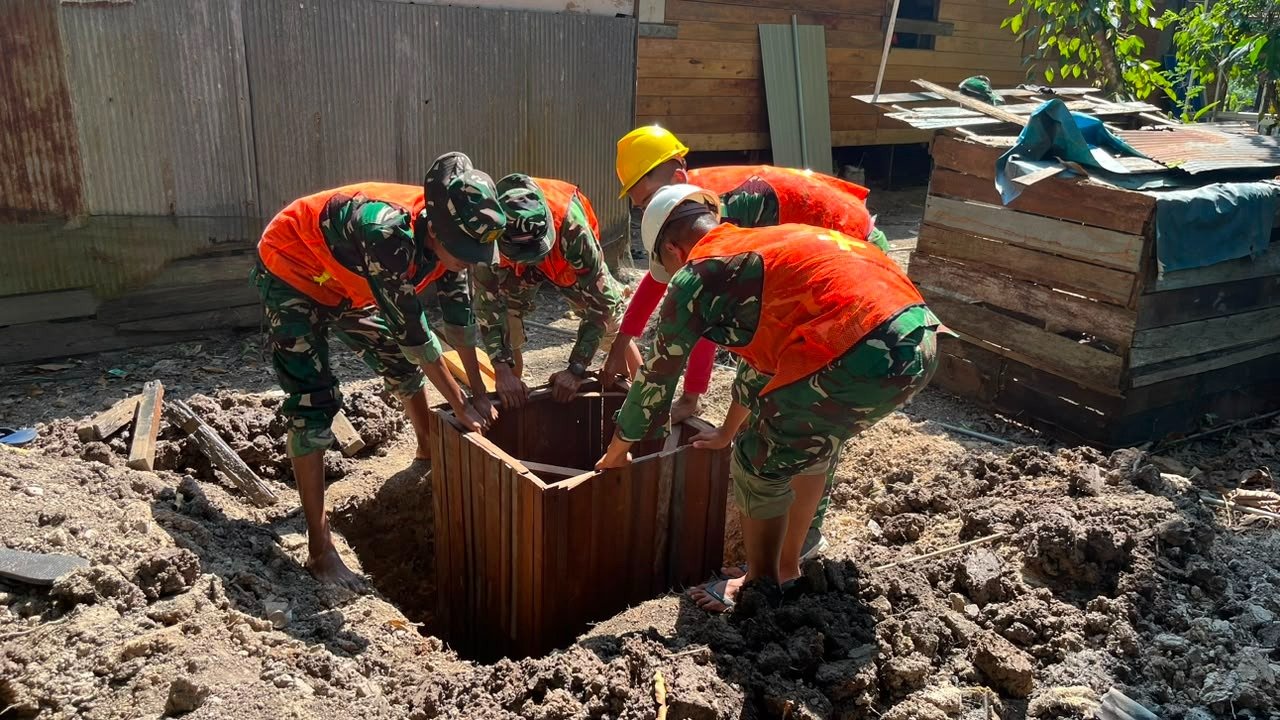Pembangunan MCK dan Septik Tank TMMD Perbaiki Sanitasi di Desa Bandar Raya
