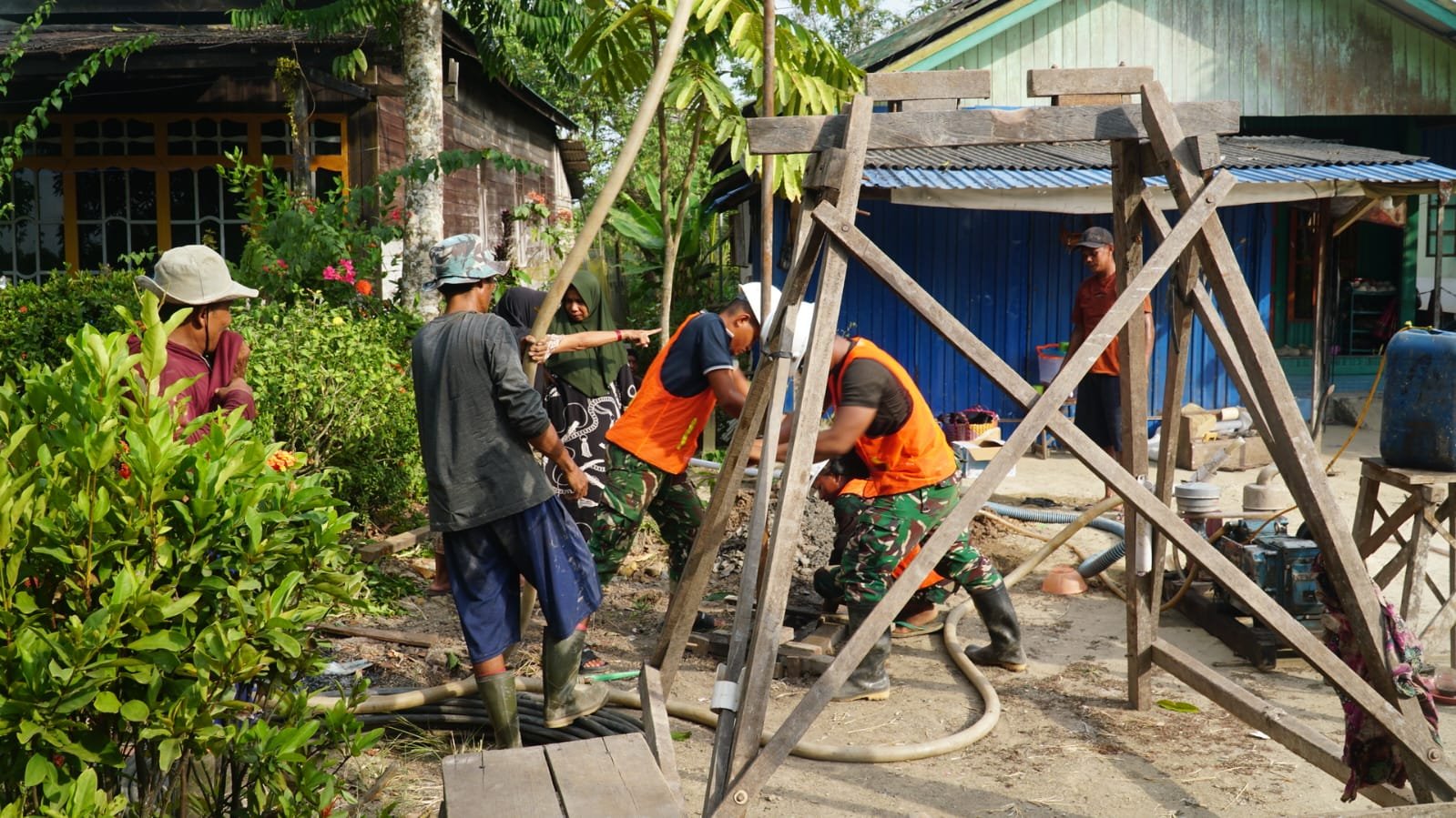 Kodim 1011/KLK Laksanakan TMMD Reguler Ke-129 untuk Perbaikan Rumah Warga