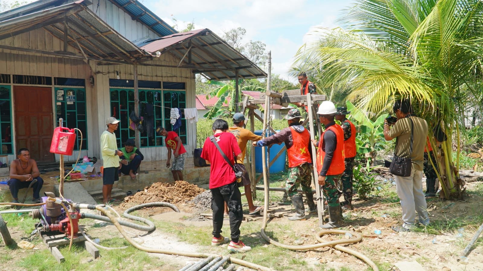 Proyek Sumur Bor Sasaran 3 TMMD Ke-129 untuk Kebutuhan Air Bersih Masyarakat