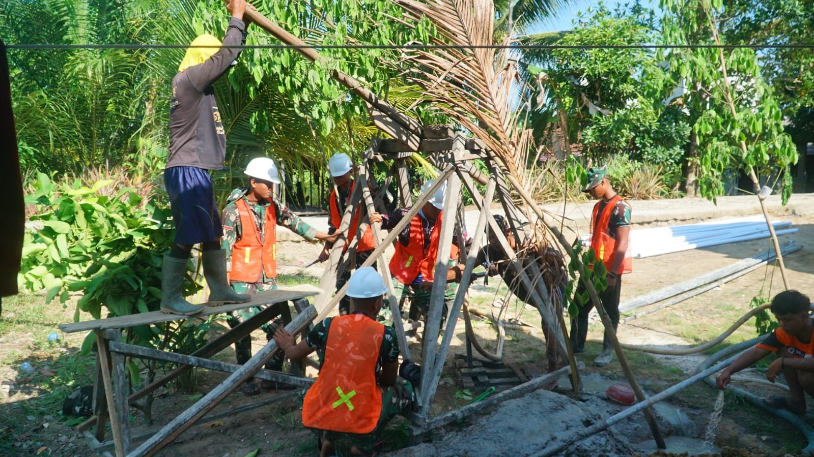 Upaya TMMD Reguler Ke-129 untuk Menyediakan Akses Air Bersih di Desa Bandar Raya