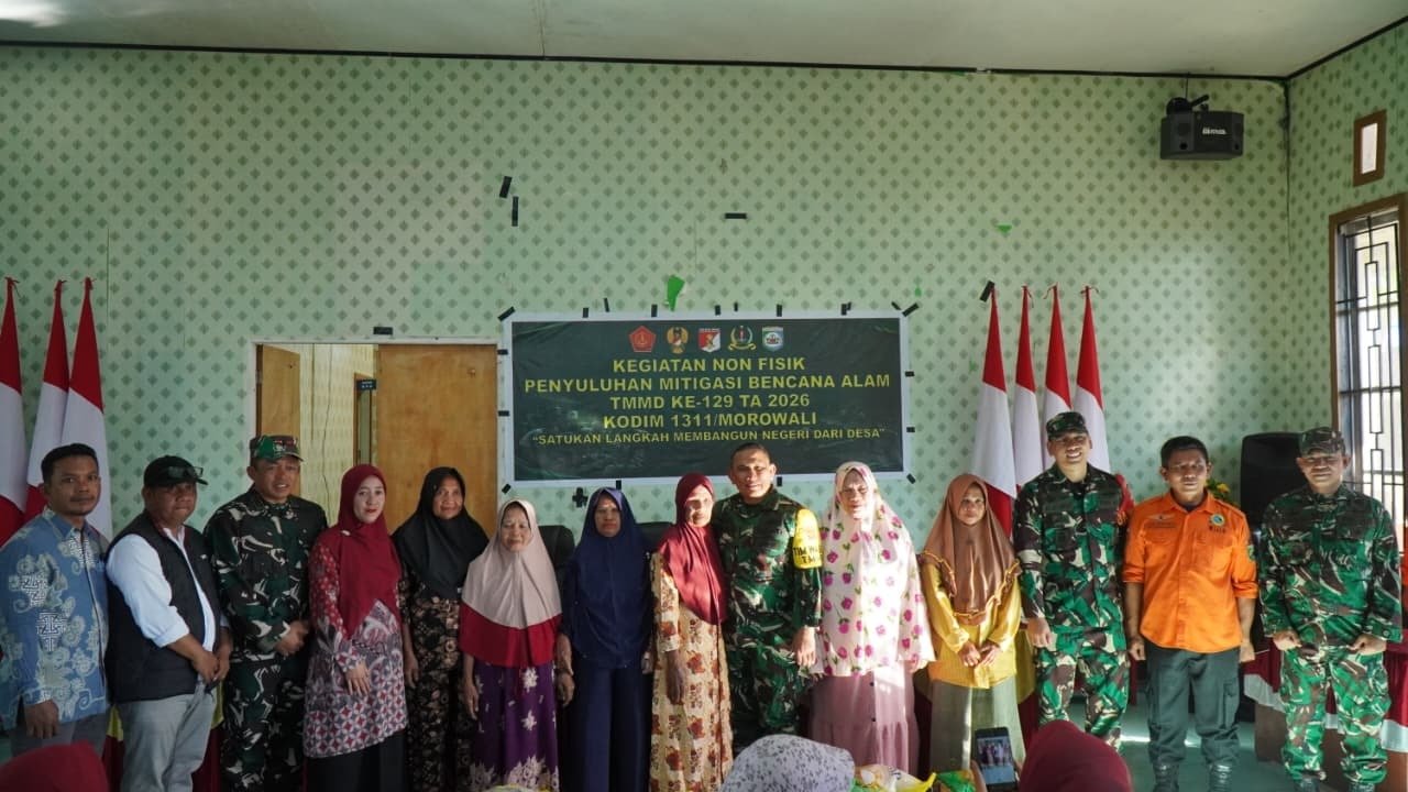 Penyuluhan Mitigasi Bencana TMMD Ke-129 Dilakukan di Desa Pulau Dua