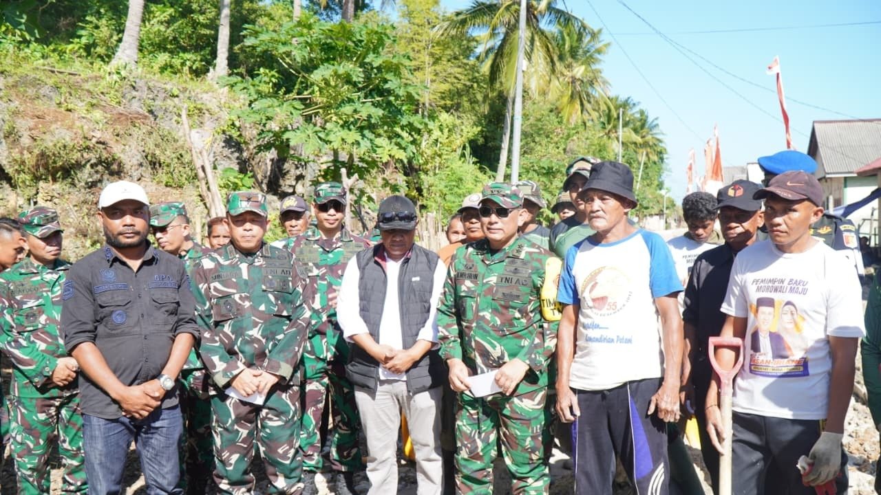 Pembangunan Rabat Beton TMMD Ke-129 Dapat Tinjauan dari Wairjenad