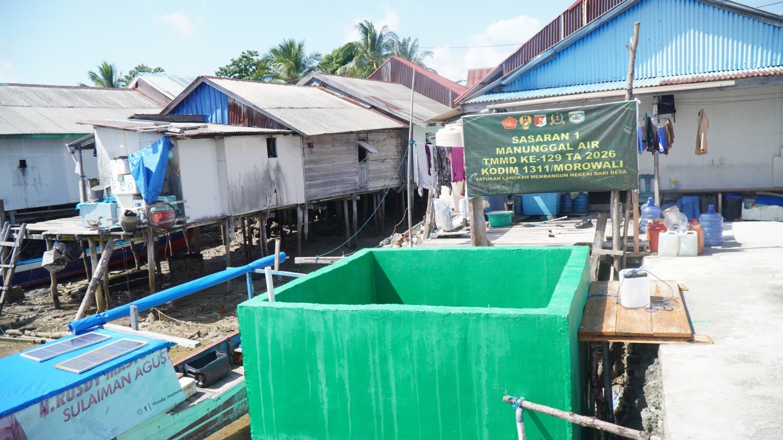 Desa Umbele Nikmati Air Bersih Setelah Program TMMD Selesai