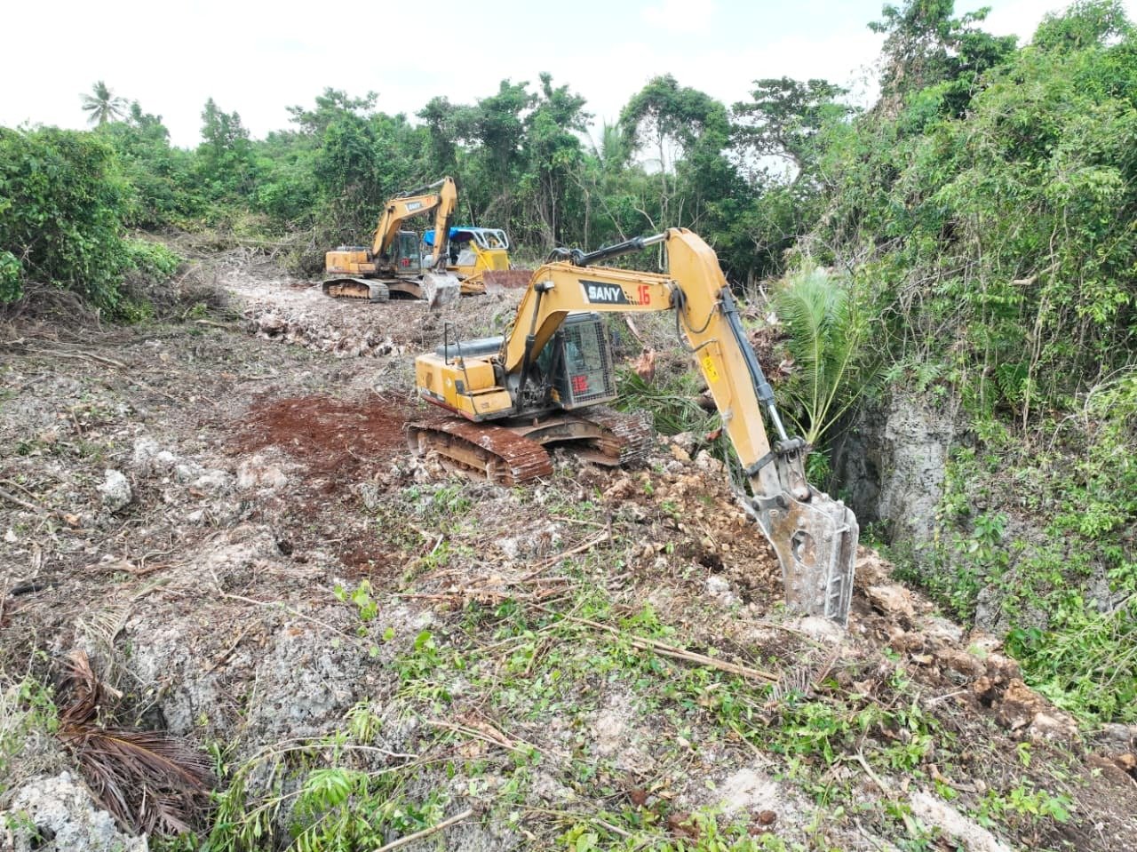 Progres Pembukaan Jalan TMMD Ke-129 di Morowali yang Terus Meningkat